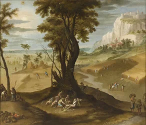 Juli und August aus Los doce meses del año (Die zwölf Monate des Jahres), 1650-99